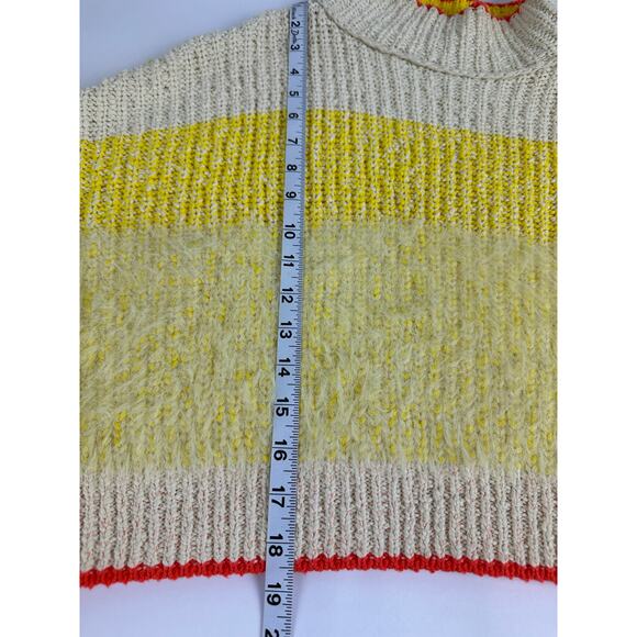 Free People Size XS Sunbrite Cotton Blend Sweater Cropped Oversized REVOLVE - Picture 15 of 16